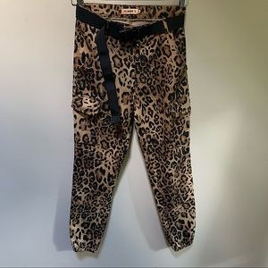 36 Point 5 Cheetah Cargo Jogger Pants